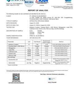 certificate of analysis green kratom powder 2